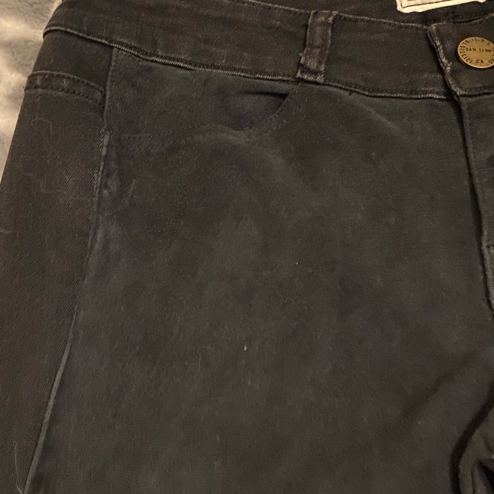 Current/Elliot | Moto black suede jeans, leather knee patches size 29 NWT $650 - Picture 10 of 11
